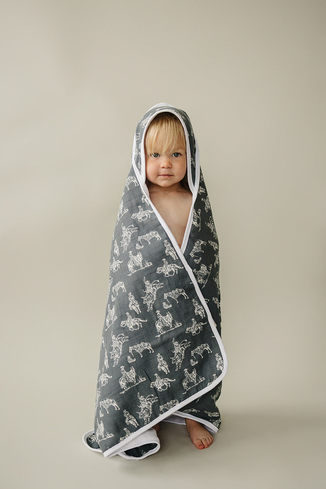 Wild West Muslin Hooded Towel