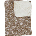 Brown Floral Bamboo Fleece Quilt
