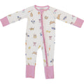 Pink Bunny Ribbed Bamboo Zipper