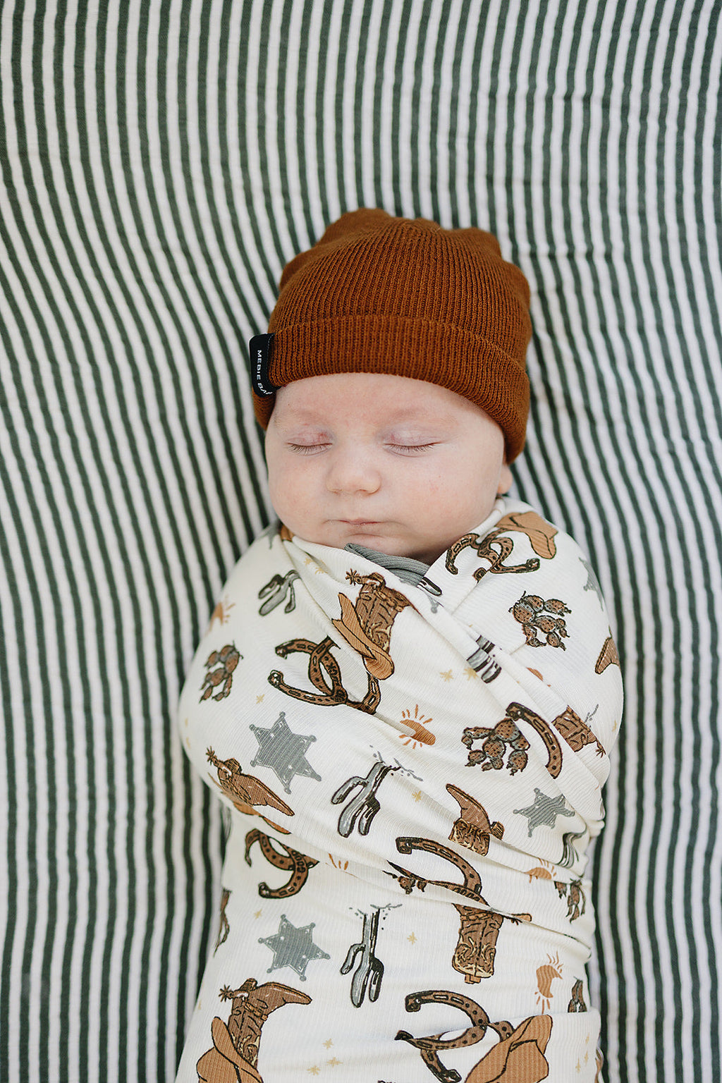 Outlaw Cowboy Ribbed Bamboo Stretch Swaddle