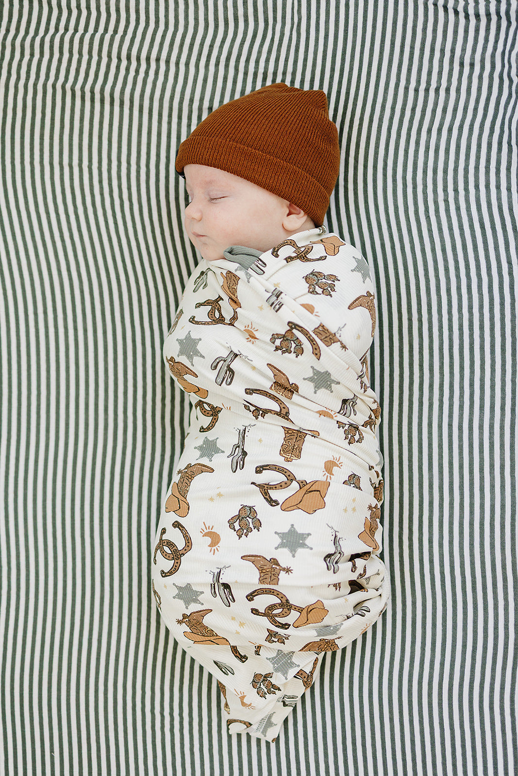 Outlaw Cowboy Ribbed Bamboo Stretch Swaddle
