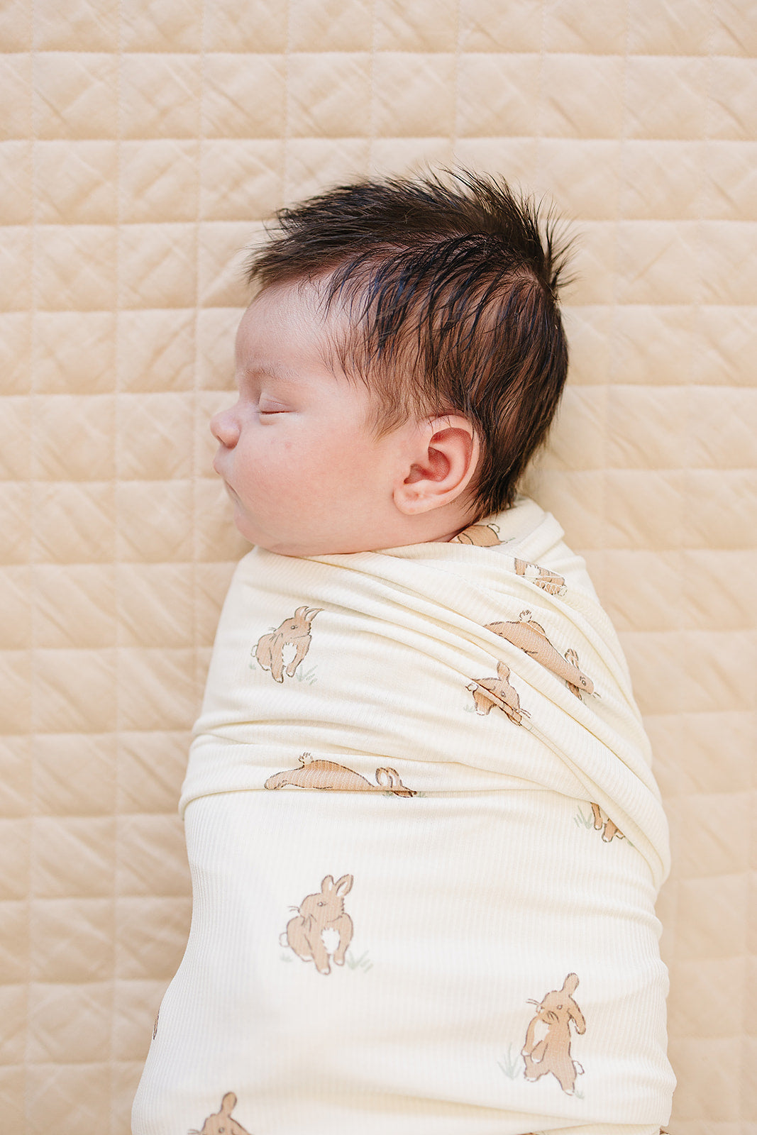 Bunny Ribbed Bamboo Stretch Swaddle