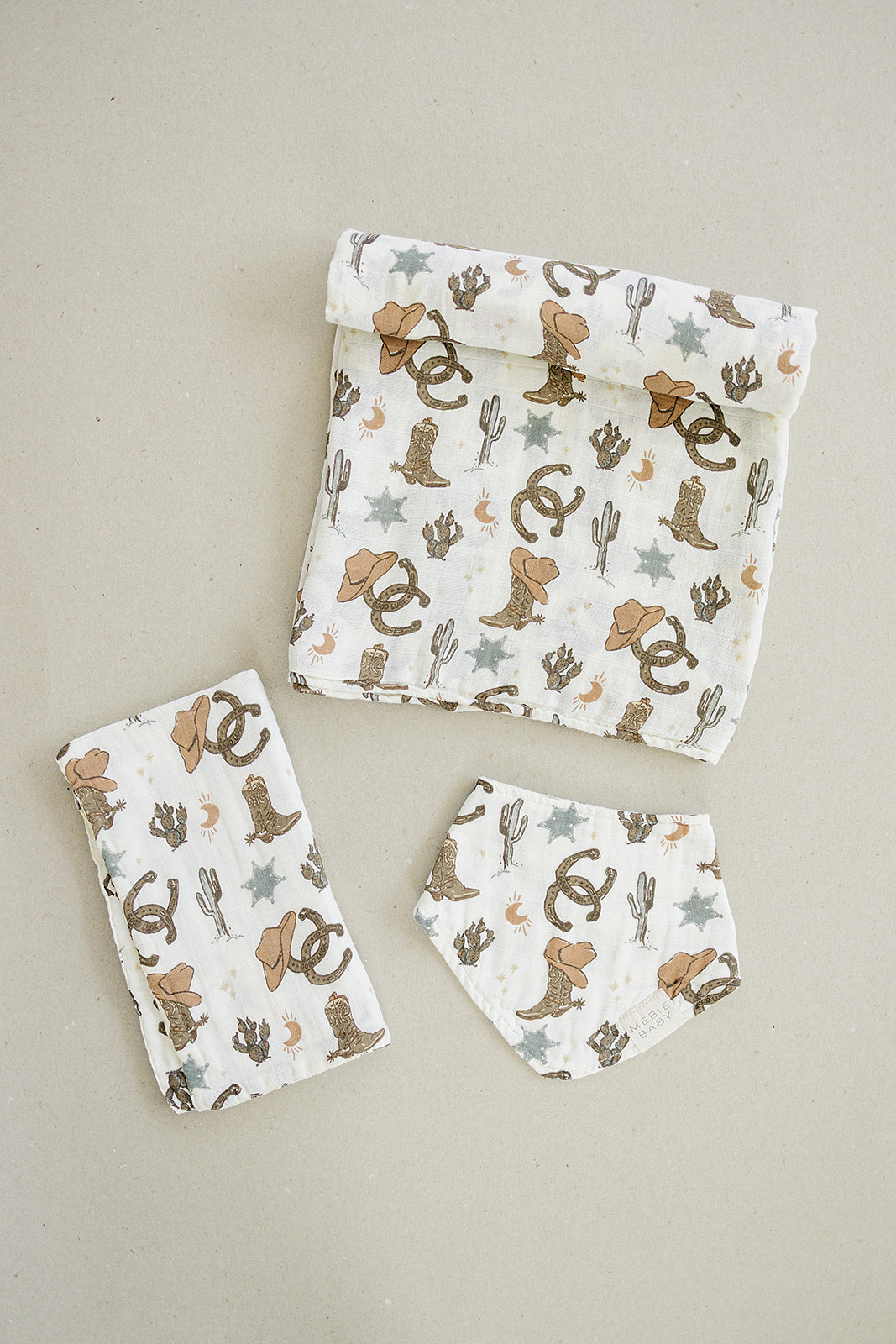 Outlaw Cowboy Muslin Swaddle Blanket